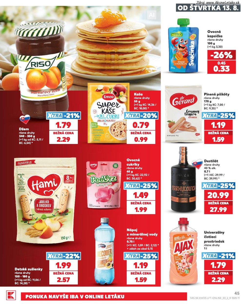 Leták Kaufland (13. 8. - 19. 8. 2026) - strana 45 z 80