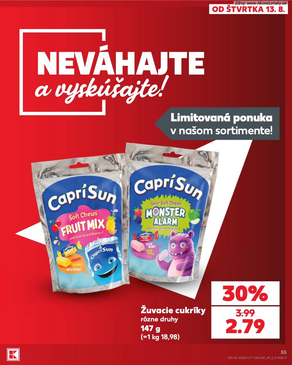 Leták Kaufland (13. 8. - 19. 8. 2026) - strana 55 z 80