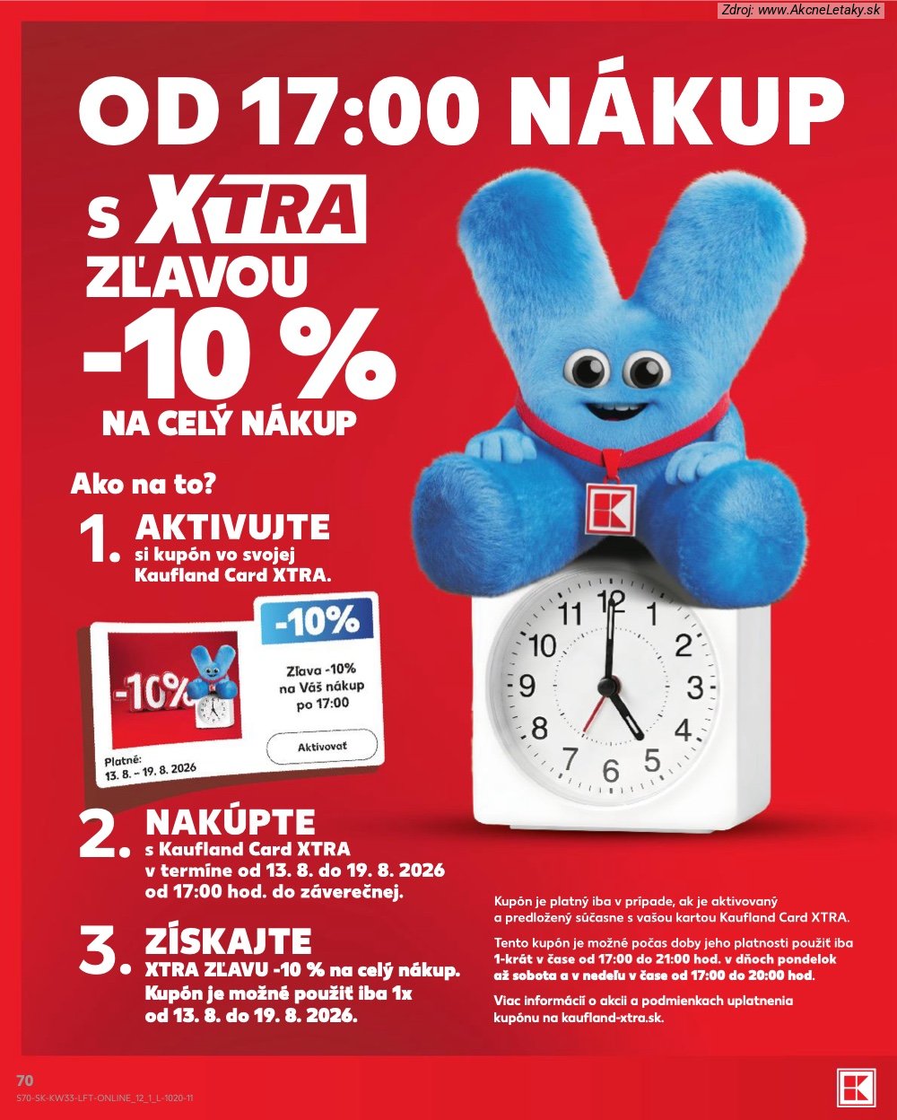 Leták Kaufland (13. 8. - 19. 8. 2026) - strana 70 z 80