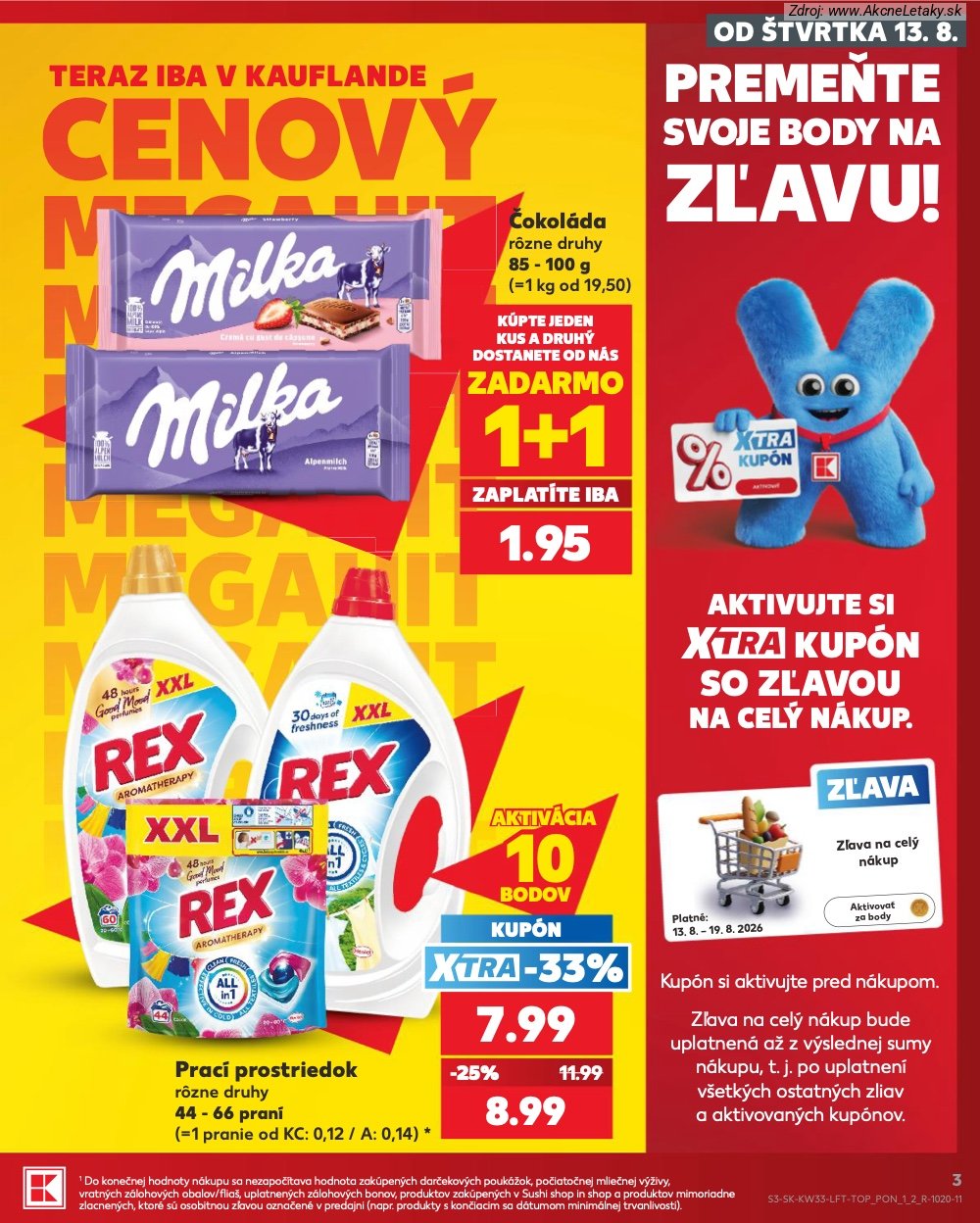 Leták Kaufland (13. 8. - 19. 8. 2026) - strana 3 z 80
