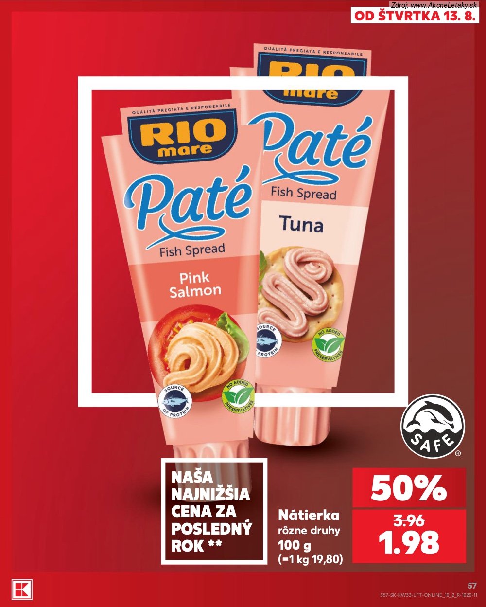 Leták Kaufland (13. 8. - 19. 8. 2026) - strana 57 z 80