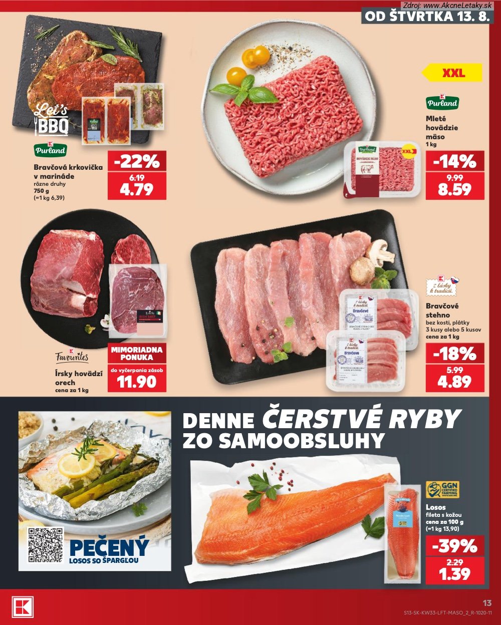 Leták Kaufland (13. 8. - 19. 8. 2026) - strana 13 z 80