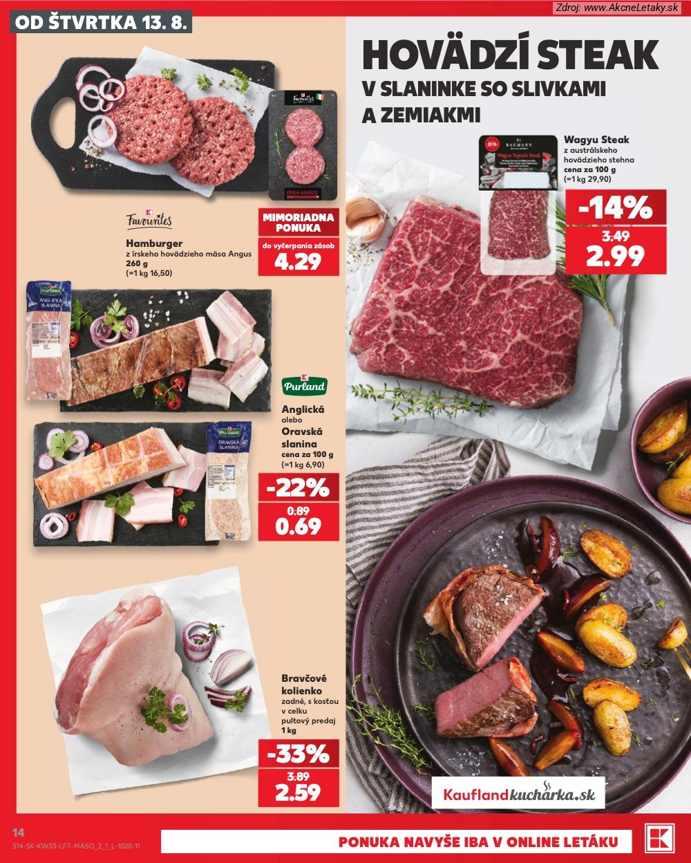 Leták Kaufland (13. 8. - 19. 8. 2026) - strana 14 z 80