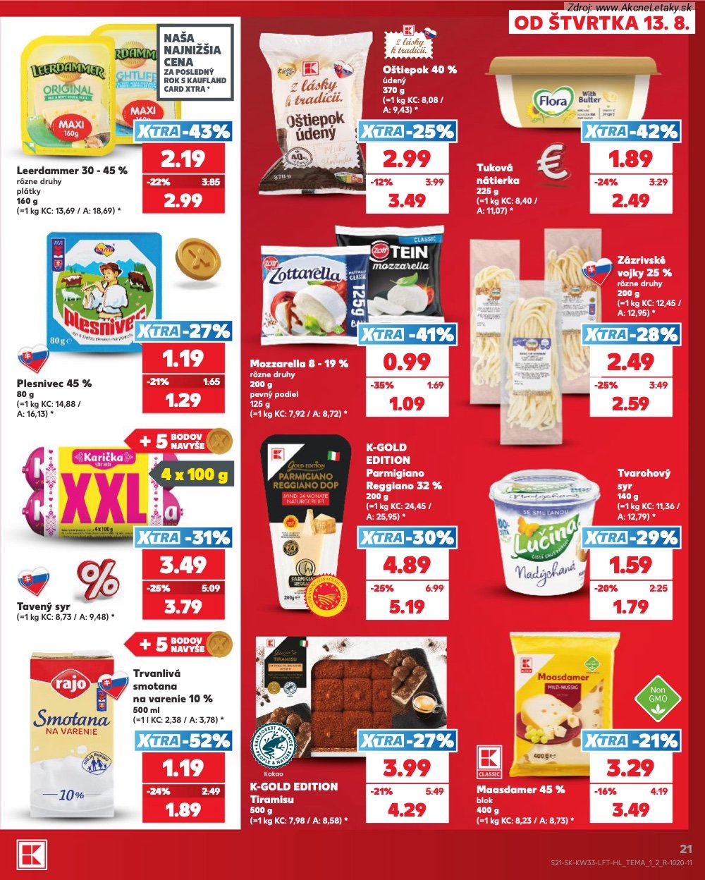 Leták Kaufland (13. 8. - 19. 8. 2026) - strana 21 z 80