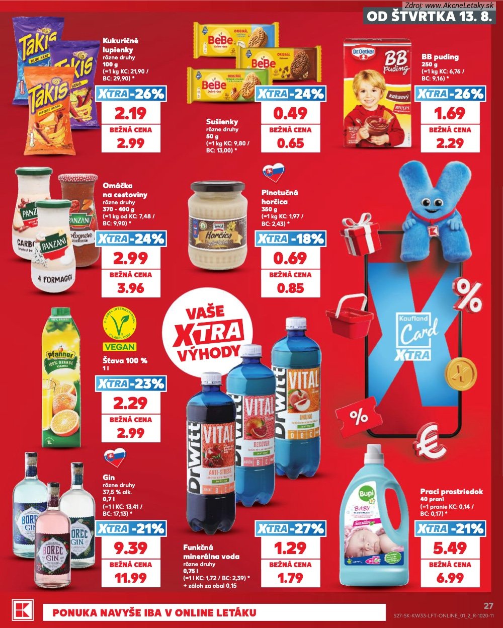 Leták Kaufland (13. 8. - 19. 8. 2026) - strana 27 z 80