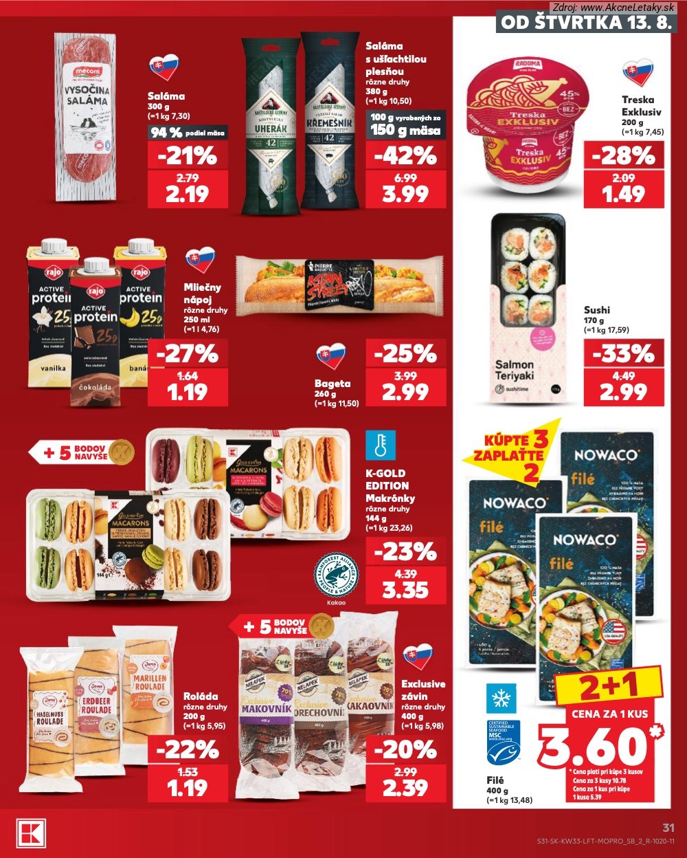 Leták Kaufland (13. 8. - 19. 8. 2026) - strana 31 z 80