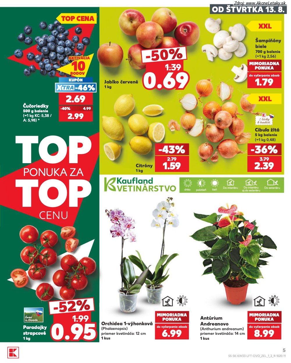 Leták Kaufland (13. 8. - 19. 8. 2026) - strana 5 z 80