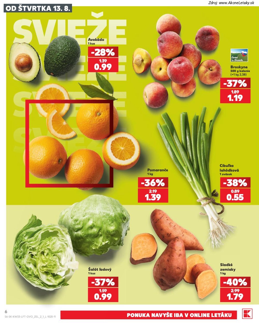 Leták Kaufland (13. 8. - 19. 8. 2026) - strana 6 z 80