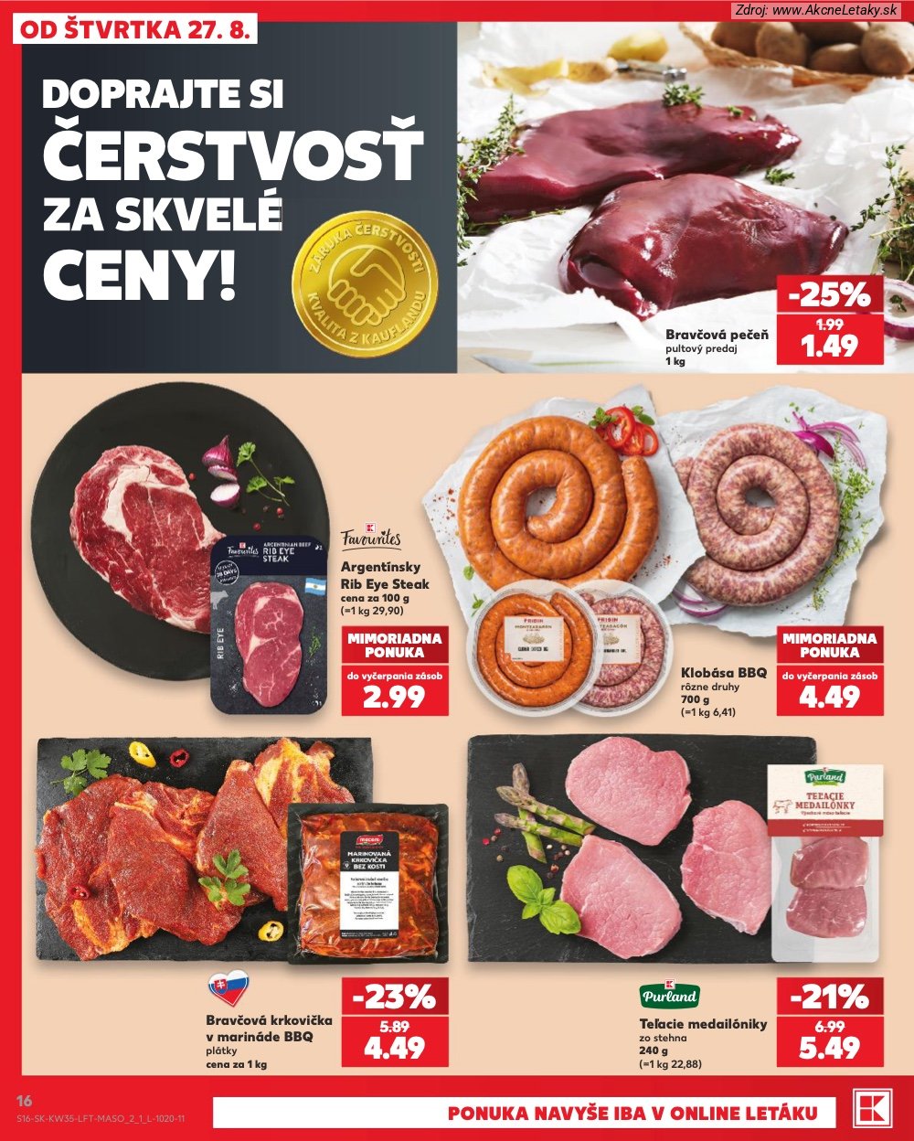 Leták Kaufland (27. 8. - 2. 9. 2026) - strana 16 z 76