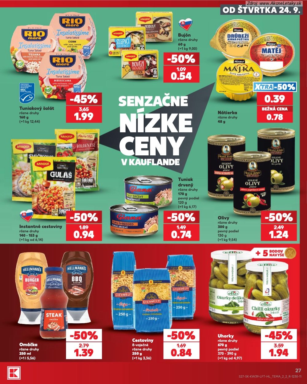 Leták Kaufland (24. 9. - 30. 9. 2026) - strana 27 z 82