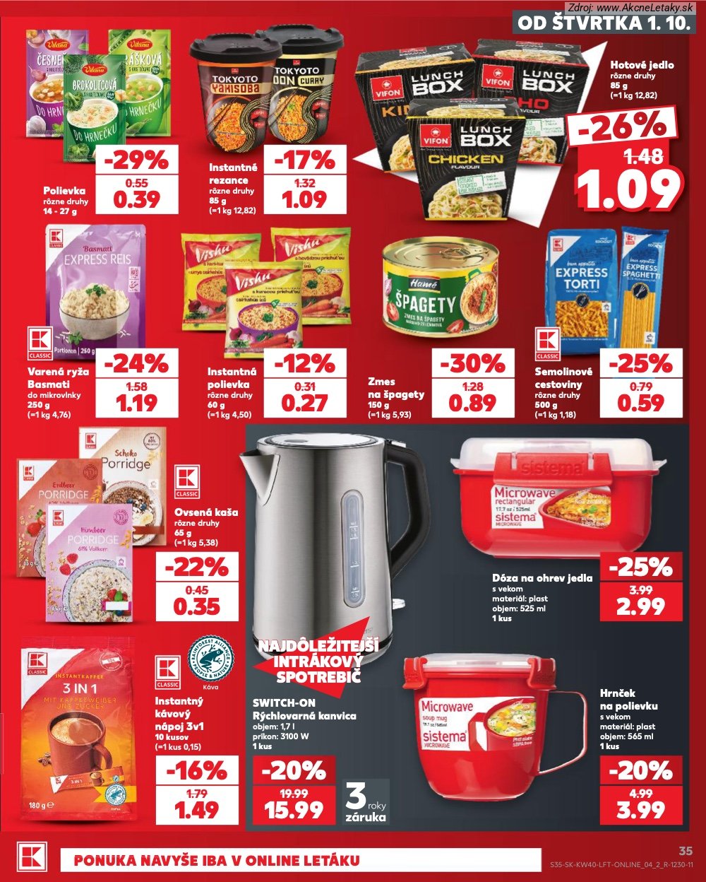 Leták Kaufland (1. 10. - 7. 10. 2026) - strana 35 z 76