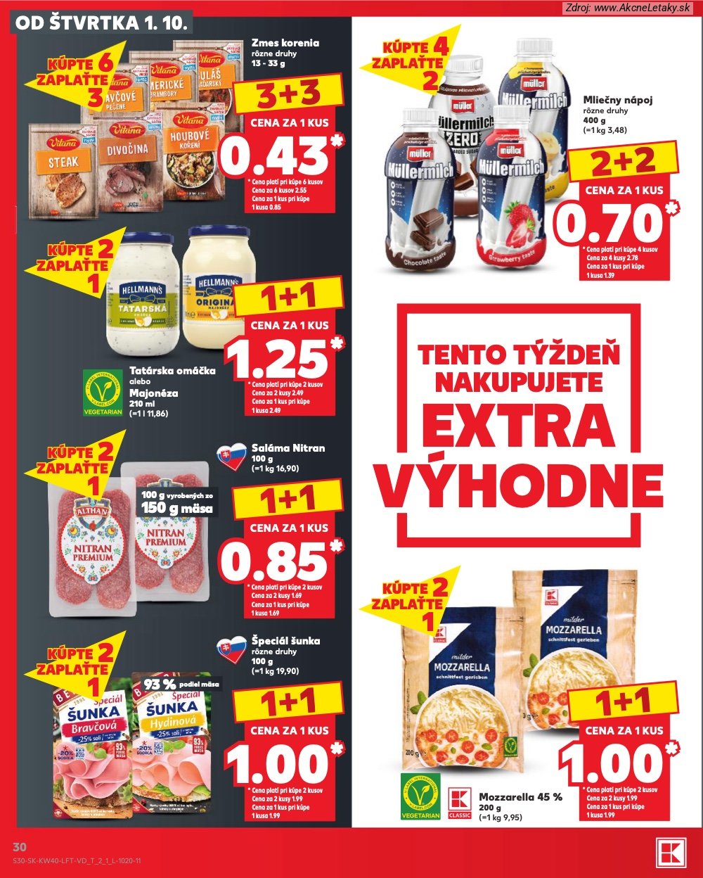 Strana 1 - leták Kaufland (1. 10. - 7. 10. 2026)