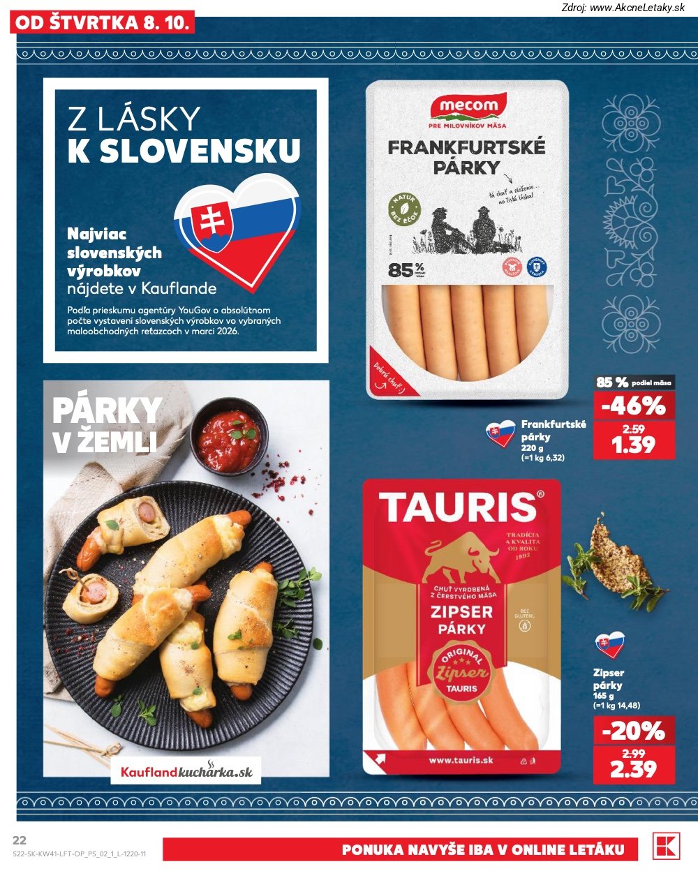 Leták Kaufland (8. 10. - 14. 10. 2026) - strana 22 z 86