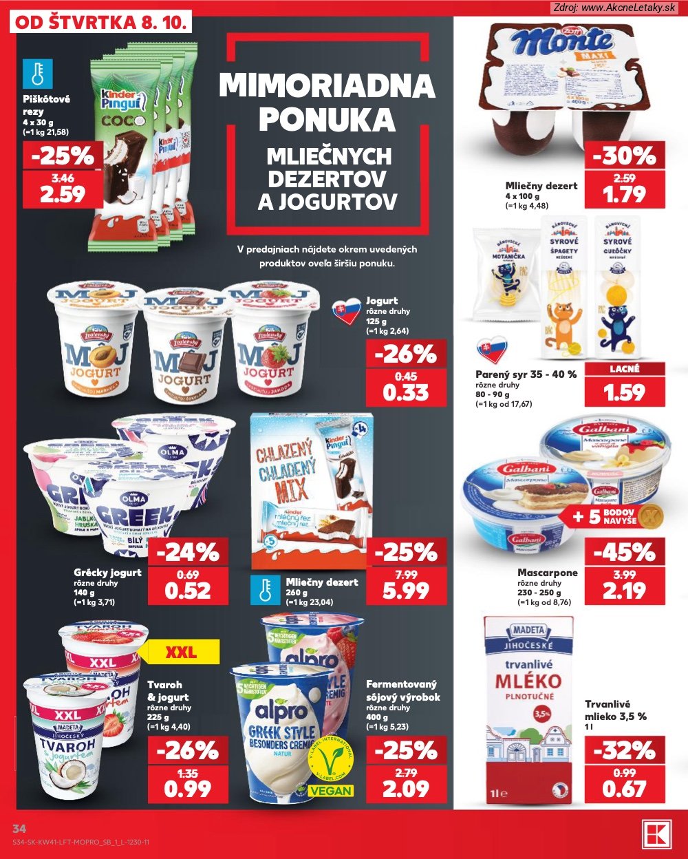 Leták Kaufland (8. 10. - 14. 10. 2026) - strana 34 z 86