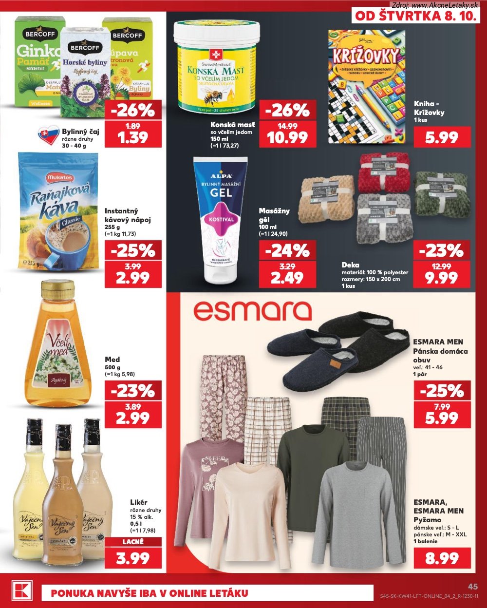 Leták Kaufland (8. 10. - 14. 10. 2026) - strana 45 z 86