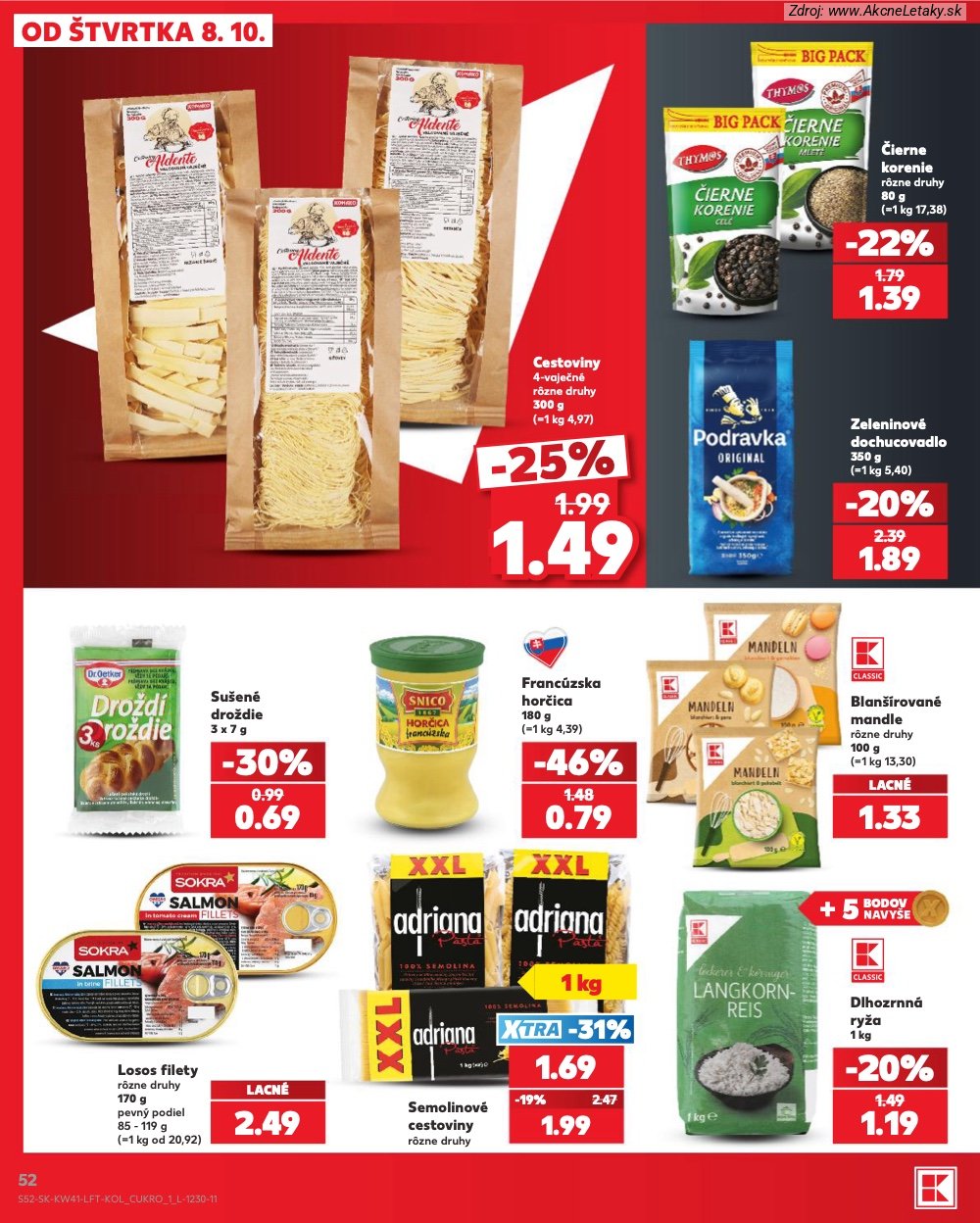 Leták Kaufland (8. 10. - 14. 10. 2026) - strana 52 z 86