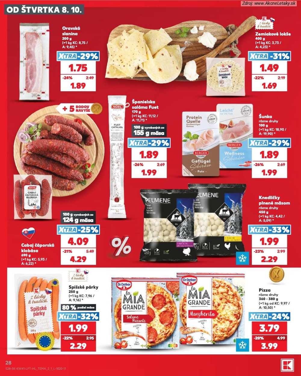 Leták Kaufland (8. 10. - 14. 10. 2026) - strana 28 z 86