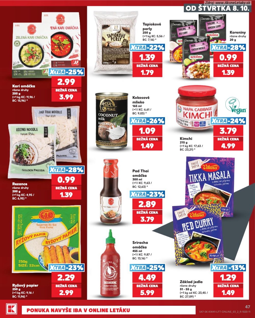 Leták Kaufland (8. 10. - 14. 10. 2026) - strana 47 z 86