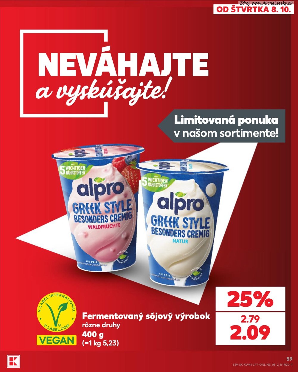 Leták Kaufland (8. 10. - 14. 10. 2026) - strana 59 z 86