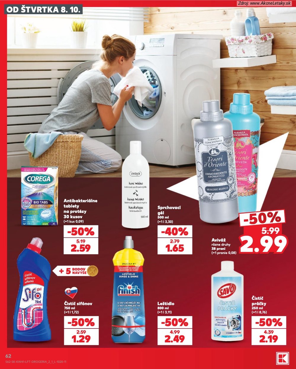 Leták Kaufland (8. 10. - 14. 10. 2026) - strana 62 z 86