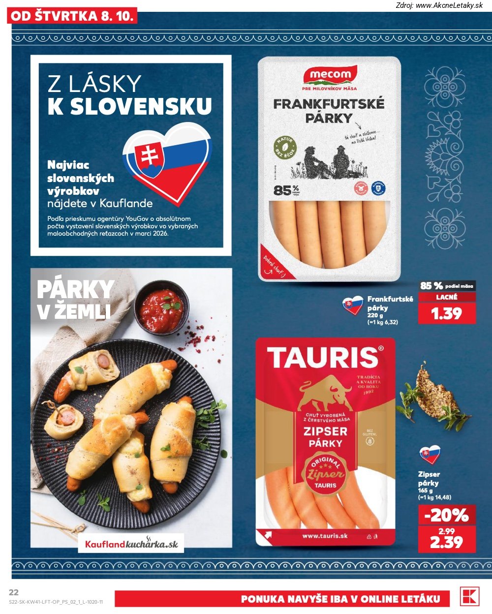 Leták Kaufland (8. 10. - 14. 10. 2026) - strana 22 z 86