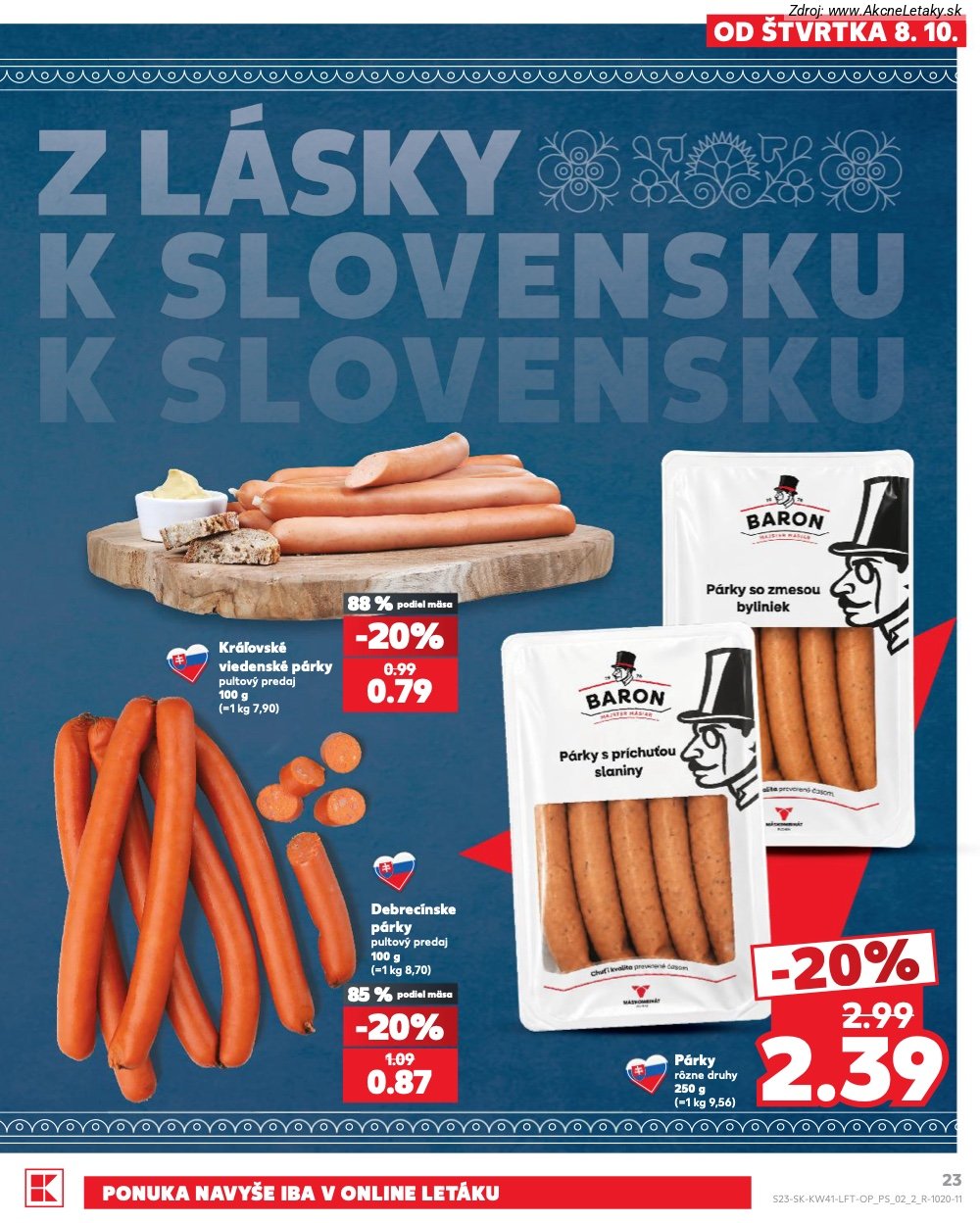 Leták Kaufland (8. 10. - 14. 10. 2026) - strana 23 z 86