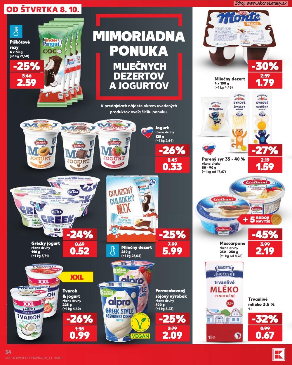 Leták Kaufland (8. 10. - 14. 10. 2026) - strana 34 z 86