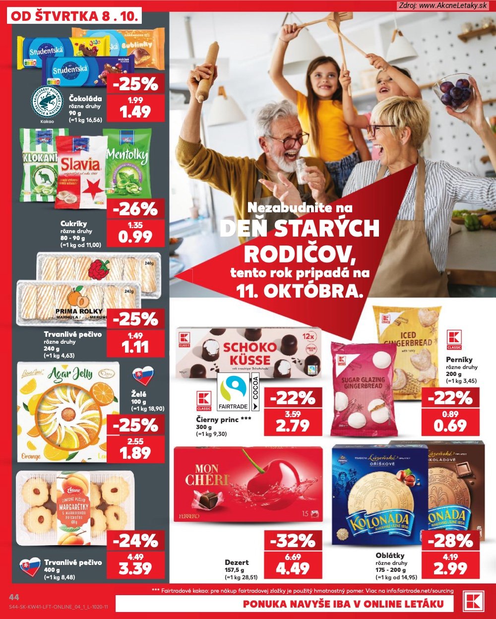 Leták Kaufland (8. 10. - 14. 10. 2026) - strana 44 z 86