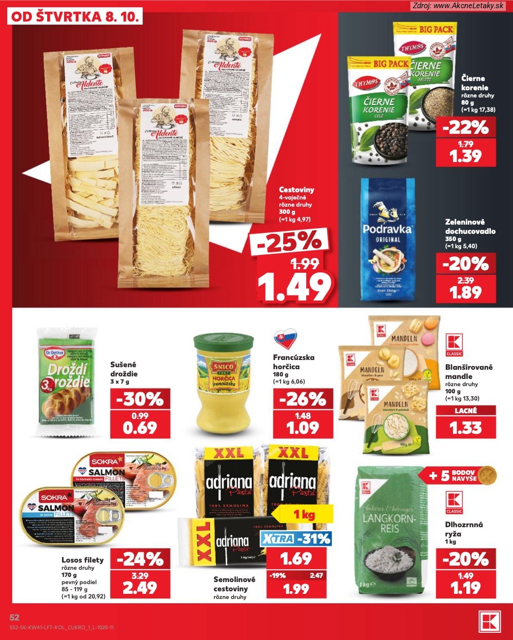 Leták Kaufland (8. 10. - 14. 10. 2026) - strana 52 z 86