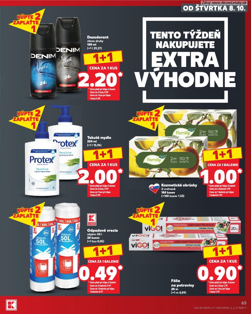 Leták Kaufland (8. 10. - 14. 10. 2026) - strana 63 z 86