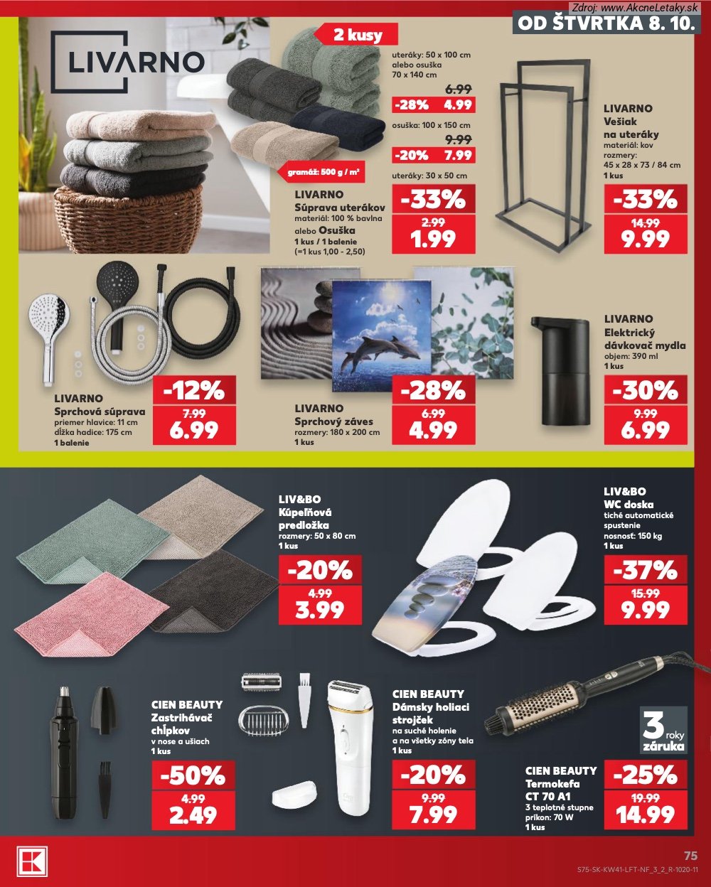 Leták Kaufland (8. 10. - 14. 10. 2026) - strana 75 z 86