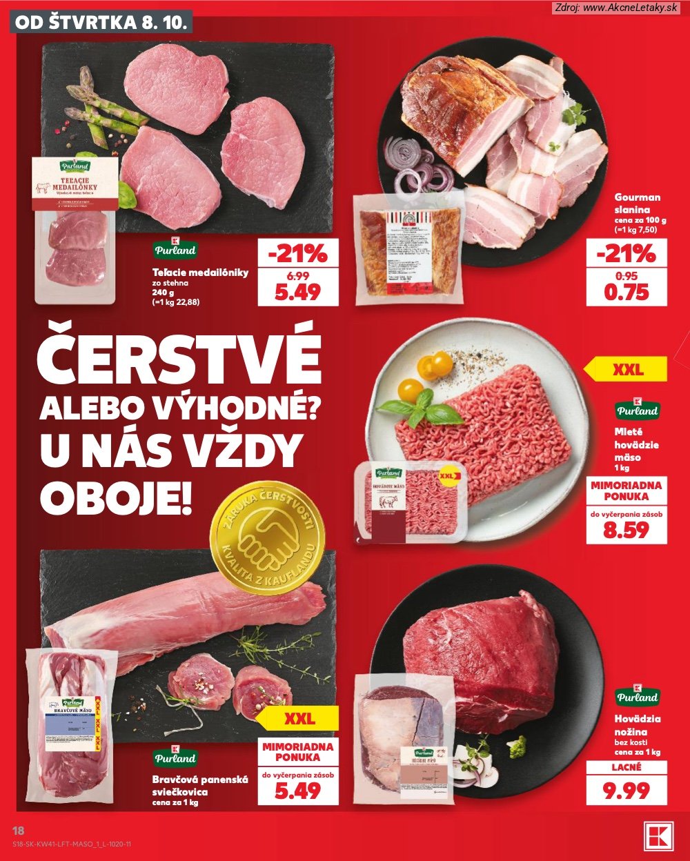 Leták Kaufland (8. 10. - 14. 10. 2026) - strana 18 z 86