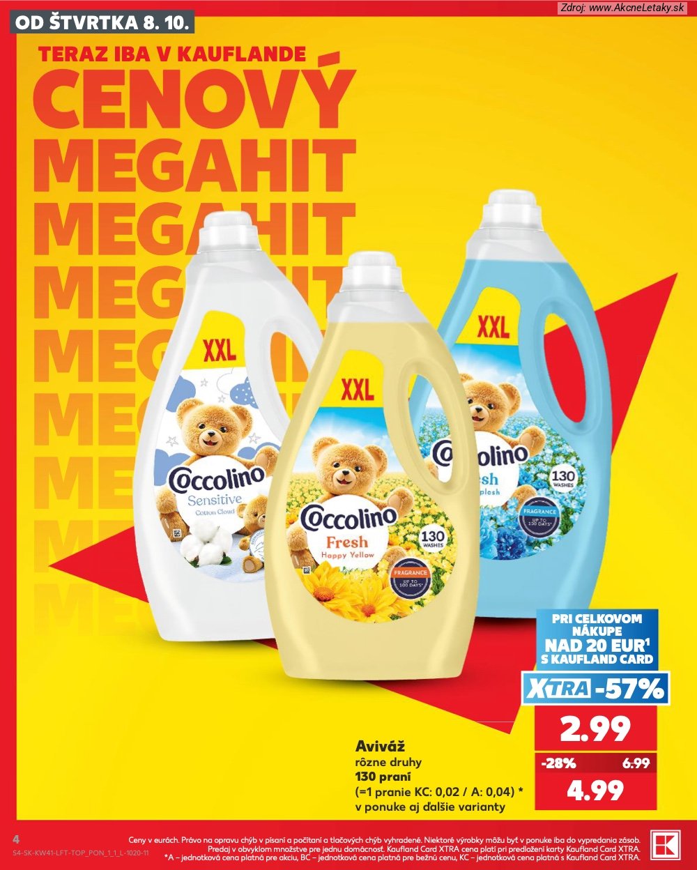 Leták Kaufland (8. 10. - 14. 10. 2026) - strana 4 z 86