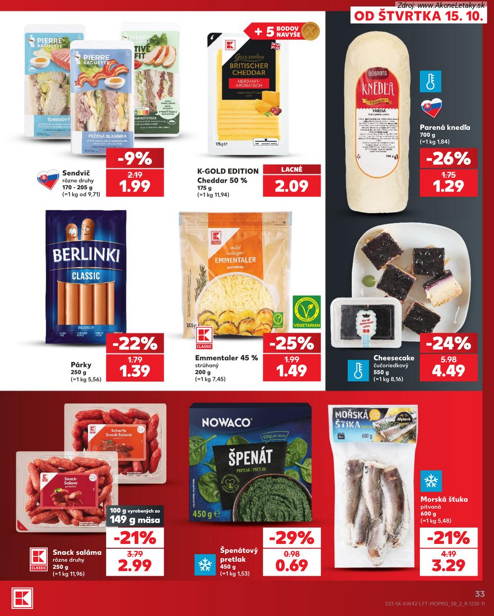 Leták Kaufland (15. 10. - 21. 10. 2026) - strana 33 z 84