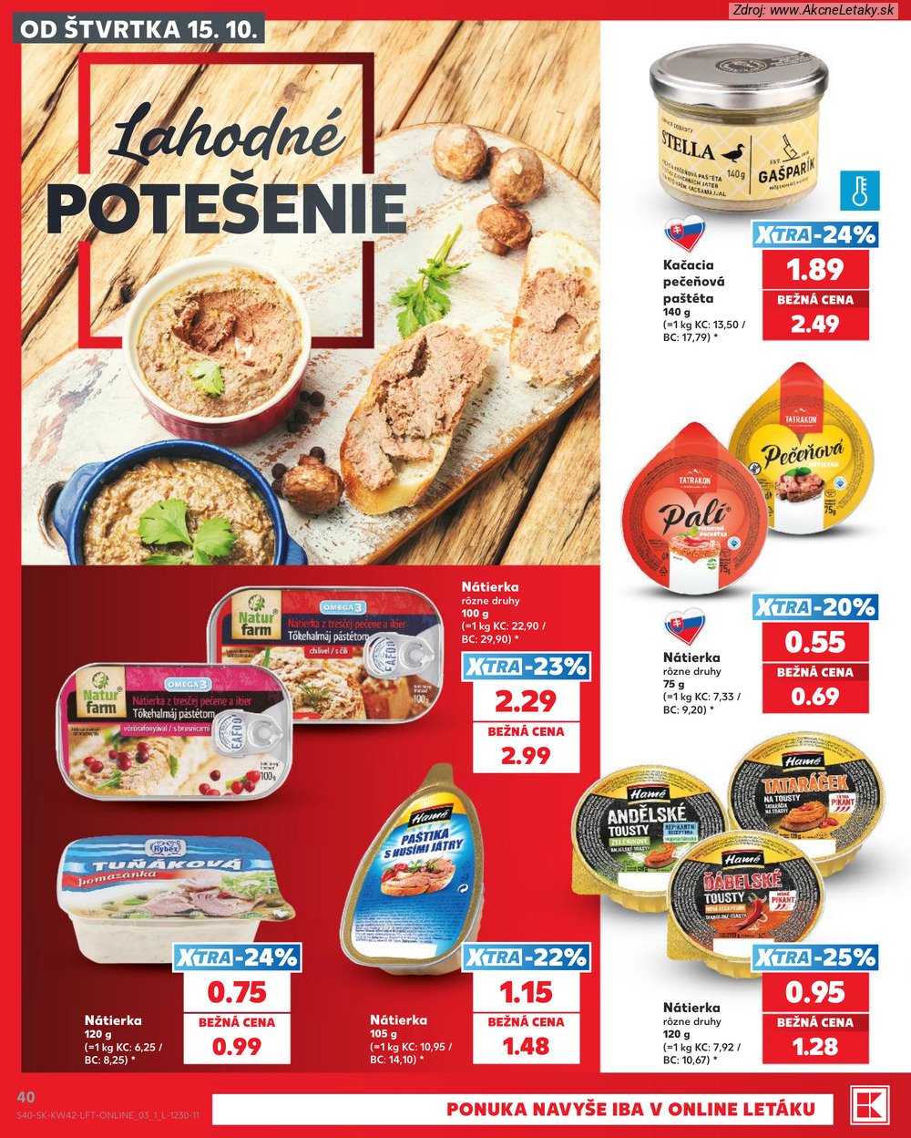 Leták Kaufland (15. 10. - 21. 10. 2026) - strana 40 z 84