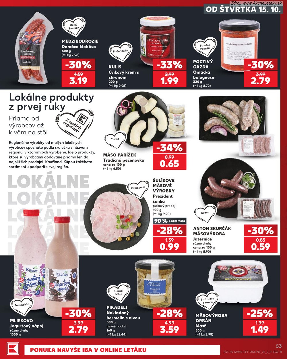 Leták Kaufland (15. 10. - 21. 10. 2026) - strana 53 z 84