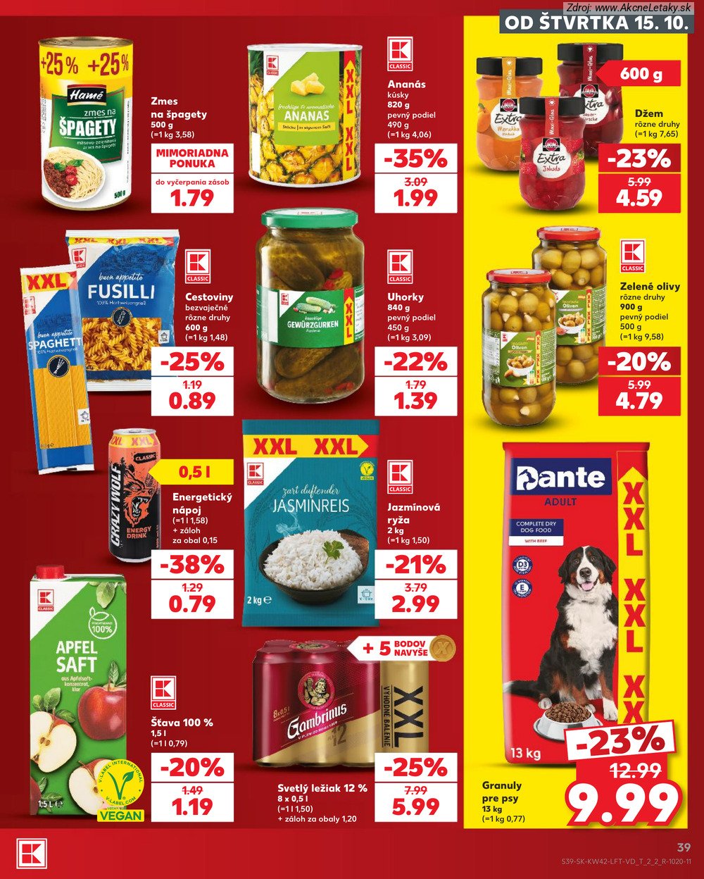 Leták Kaufland (15. 10. - 21. 10. 2026) - strana 39 z 84