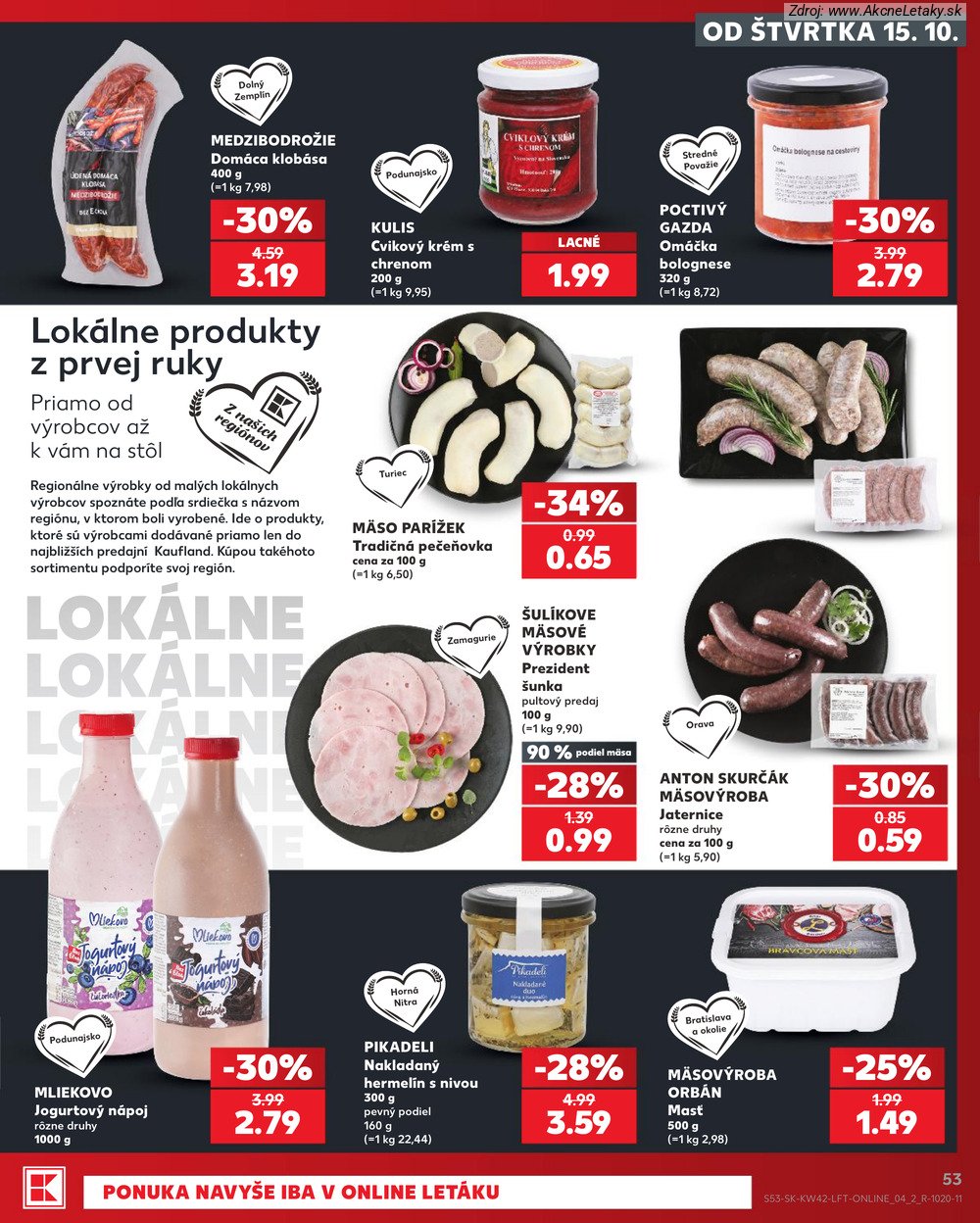 Leták Kaufland (15. 10. - 21. 10. 2026) - strana 53 z 84