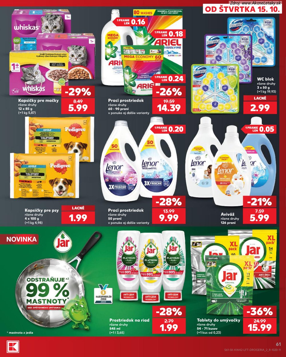 Leták Kaufland (15. 10. - 21. 10. 2026) - strana 61 z 84