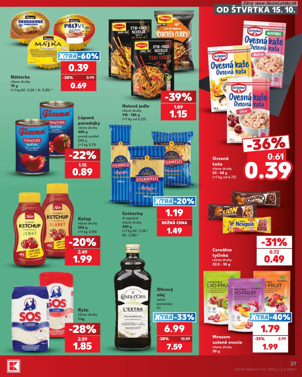 Leták Kaufland (15. 10. - 21. 10. 2026) - strana 27 z 84