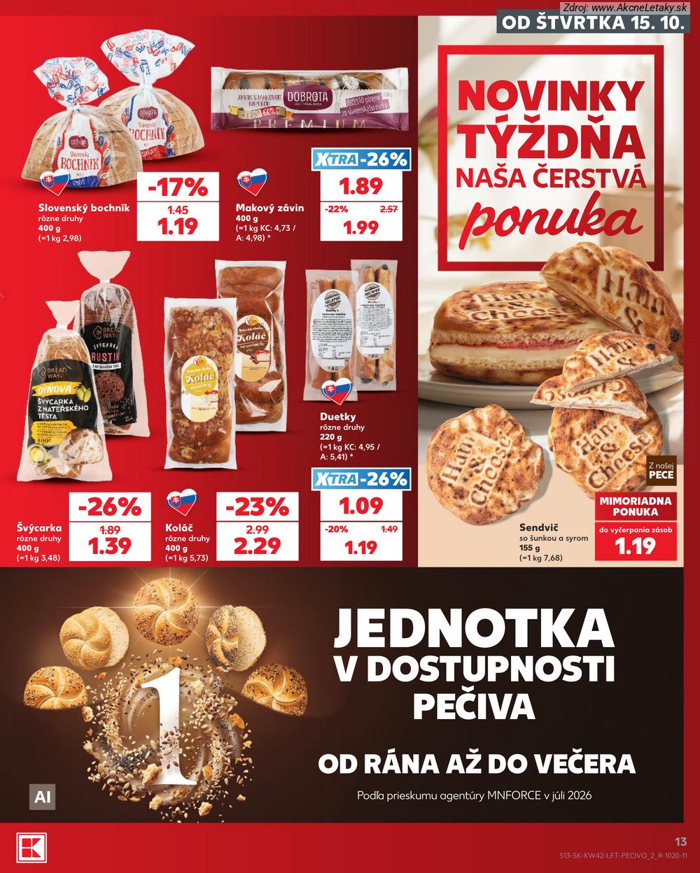 Leták Kaufland (15. 10. - 21. 10. 2026) - strana 13 z 84