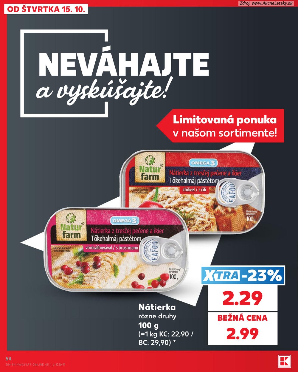 Leták Kaufland (15. 10. - 21. 10. 2026) - strana 54 z 84