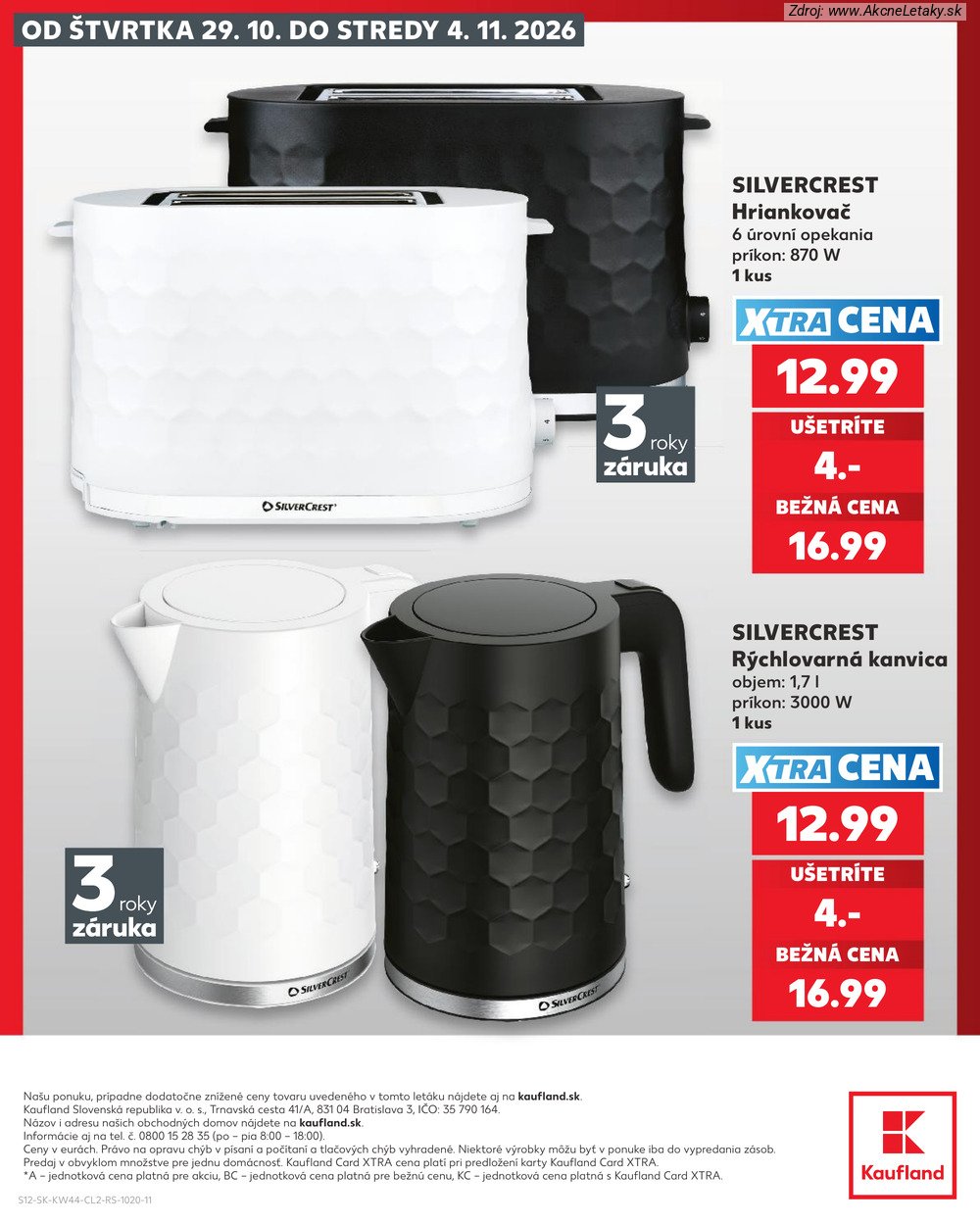 Leták Kaufland (29. 10. - 4. 11. 2026) - strana 12 z 12