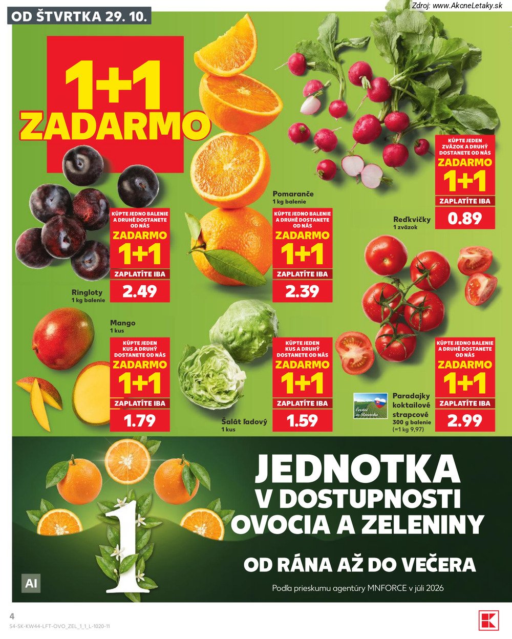 Leták Kaufland (29. 10. - 4. 11. 2026) - strana 4 z 78