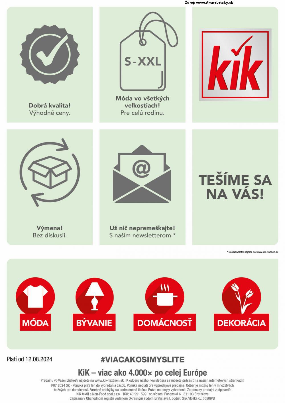 Leták KiK (12. 8. - 8. 9. 2024) - strana 18 z 18