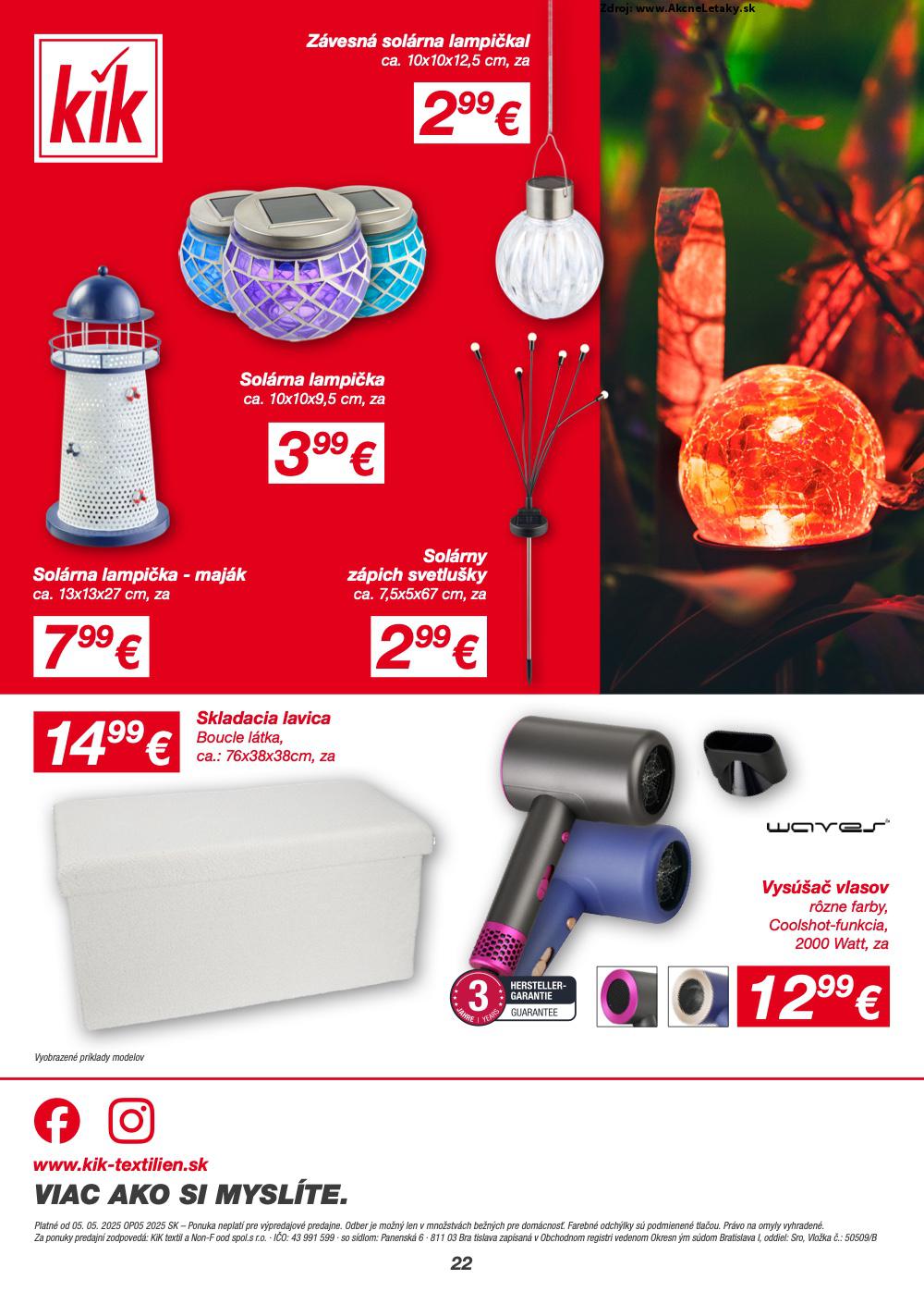 Leták KiK (5. 5. - 1. 6. 2025) - strana 22 z 22