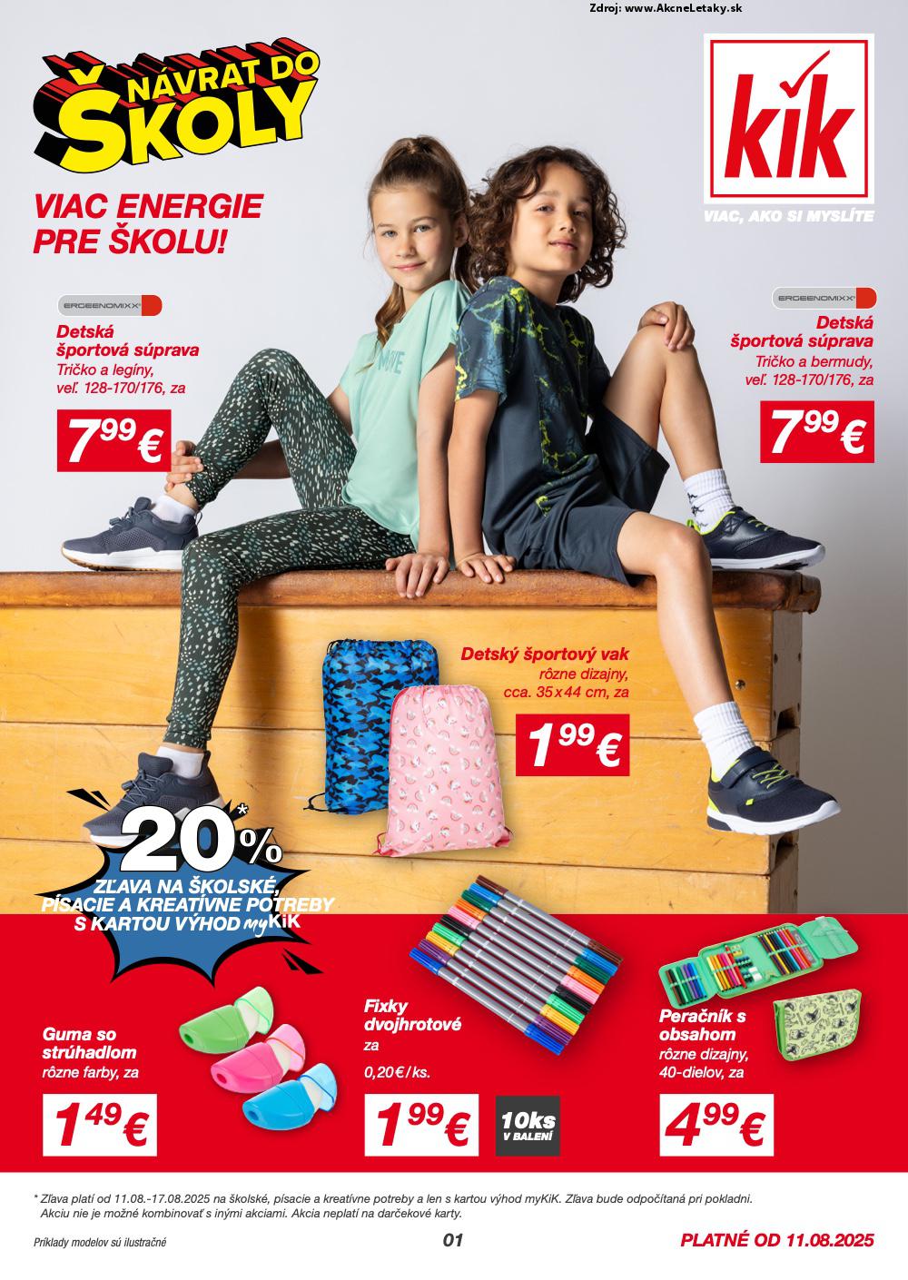 Leták KiK (11. 8. - 7. 9. 2025) - strana 1 z 26