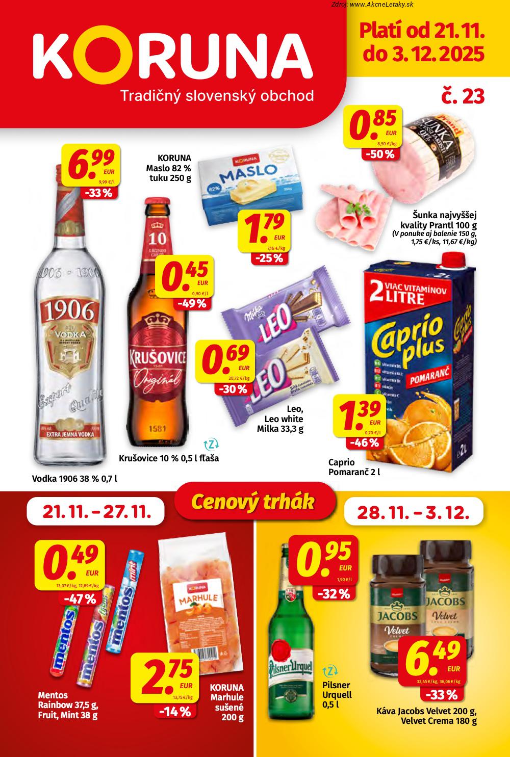 Leták KORUNA - strana 1