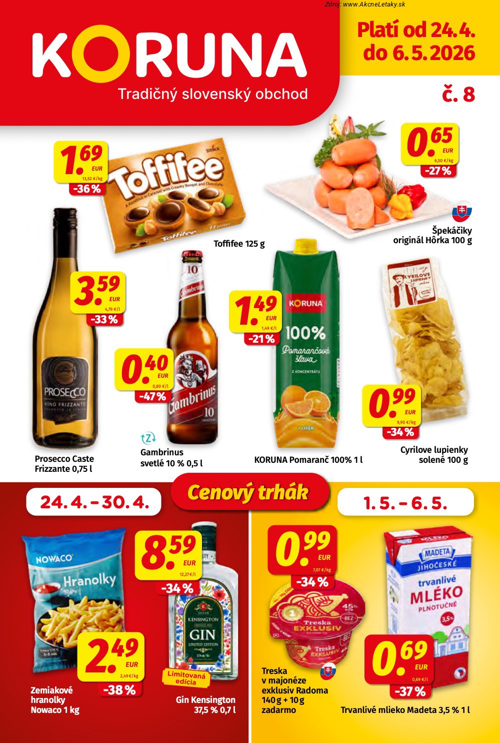 Leták KORUNA (24. 4. - 6. 5. 2026) - strana 1 z 24