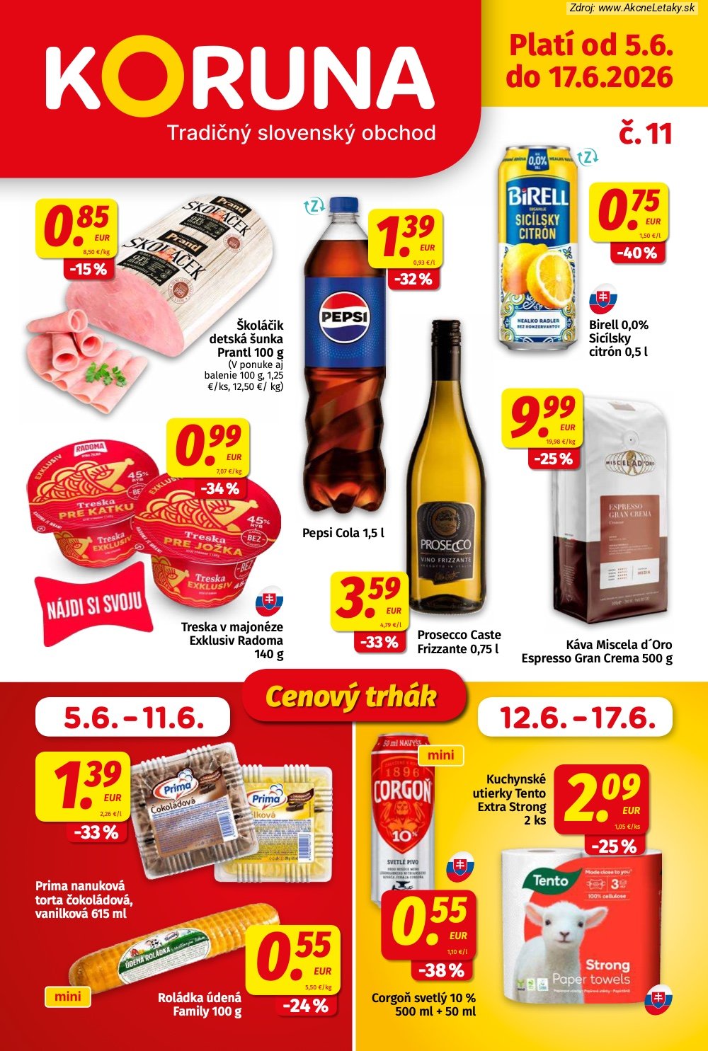 Leták KORUNA (5. 6. - 17. 6. 2026) - strana 1 z 24
